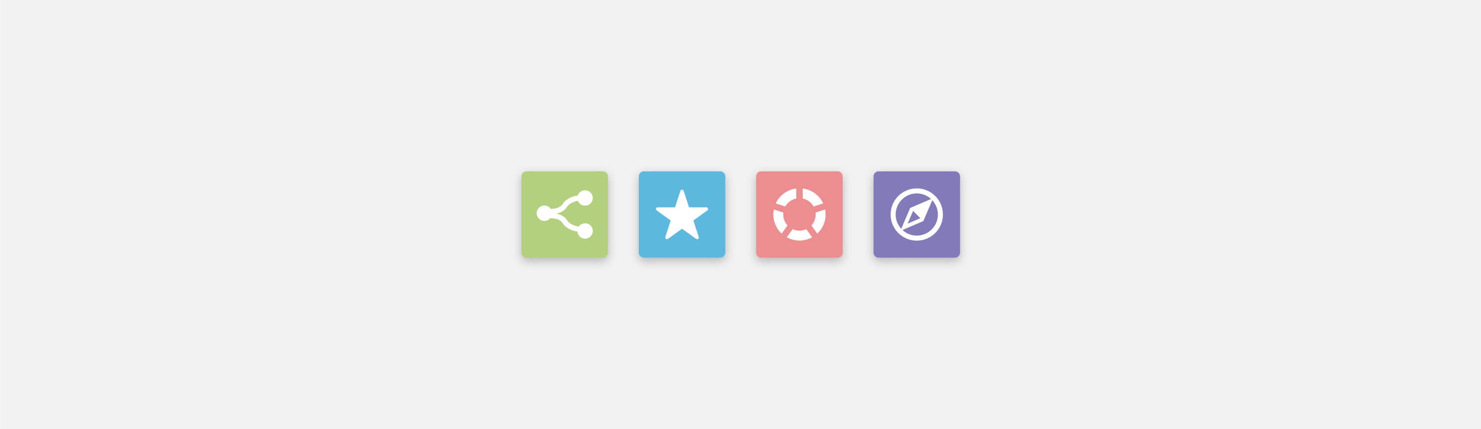 Illustration of icons for our four products: Connect, Recognize, Lead, and Listen.