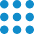 9 Blue dots in a grid